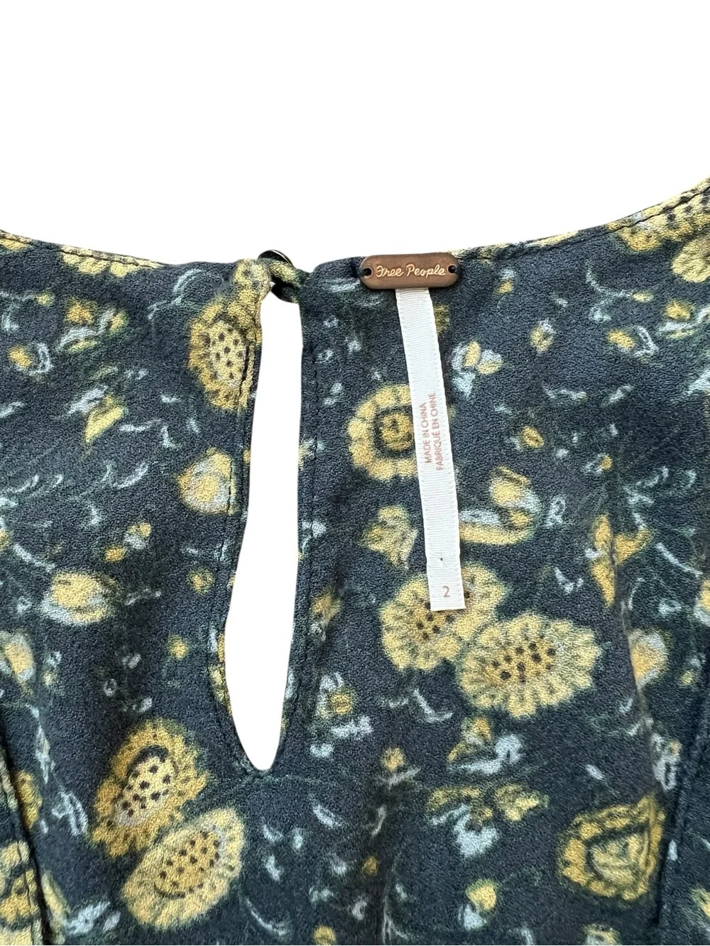 Free People FP Women’s Some Like It Hot Midnight Combo Floral Jumpsuit Size 2